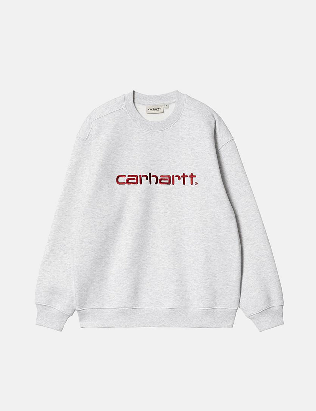 Womens Sweatshirt - Ash Heather/Cassis