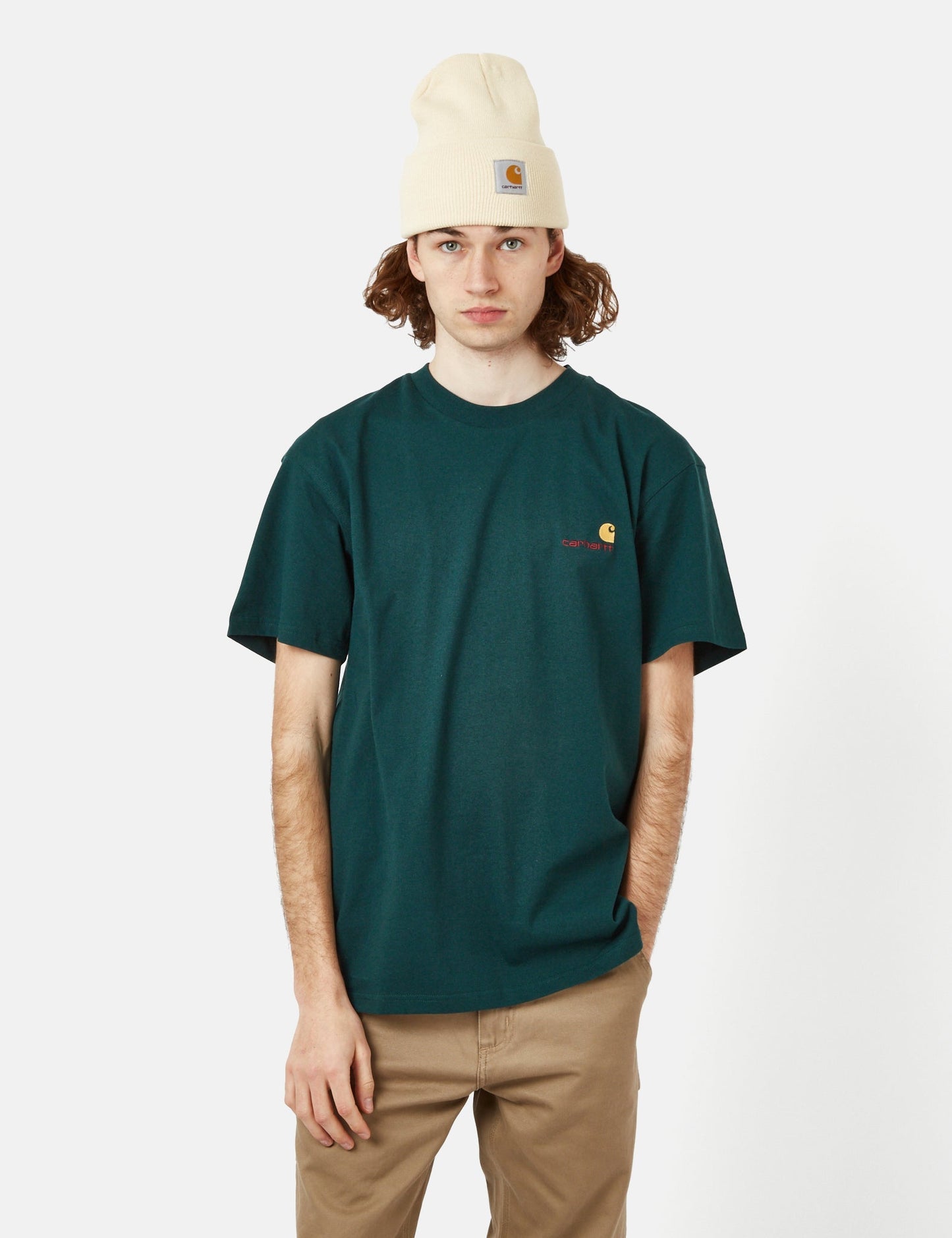 American Script T-Shirt (Organic) - Botanic Green