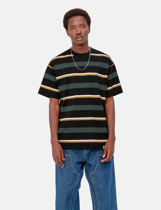 Bowman Stripe T-Shirt - Juniper Green