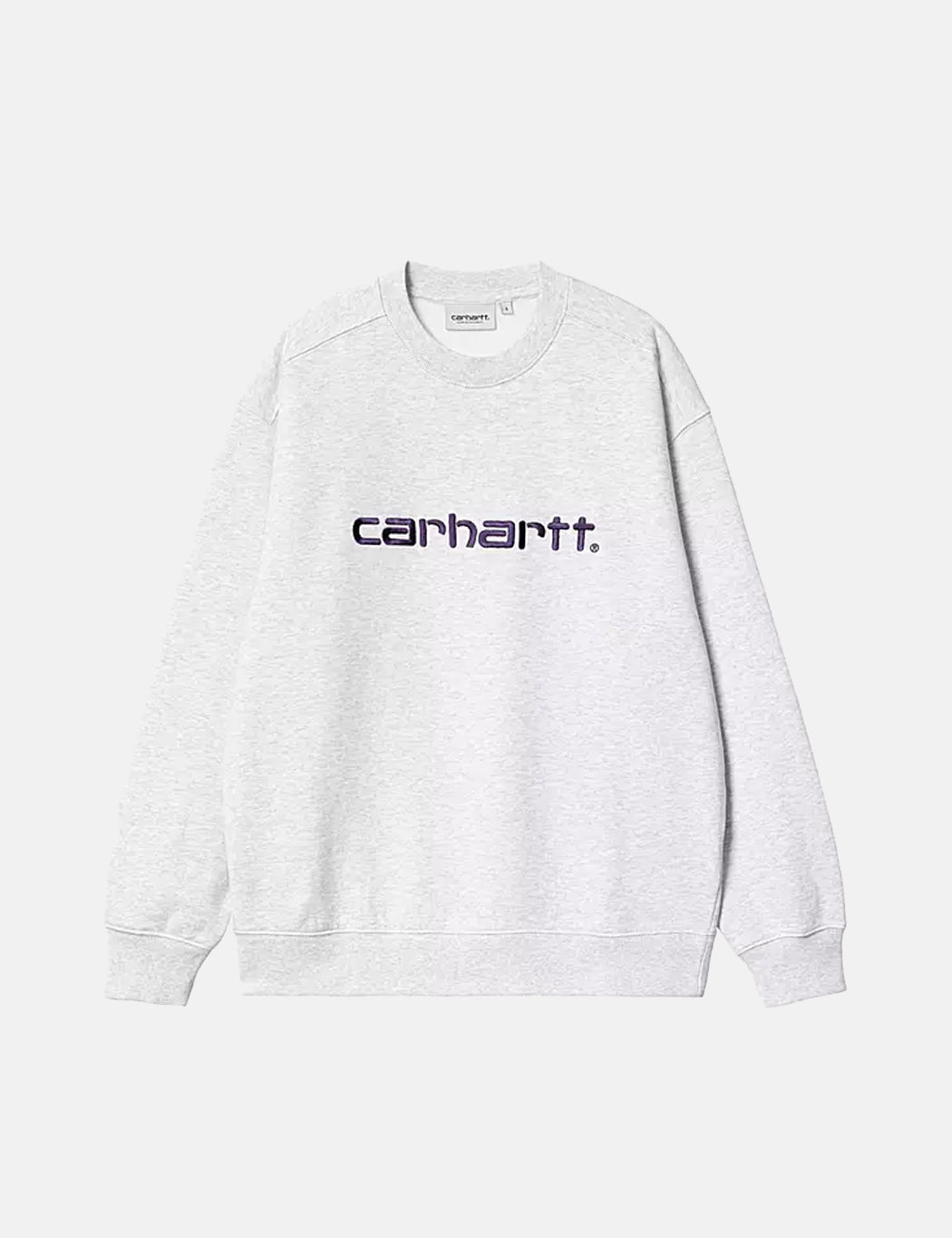 Womens Sweatshirt - Ash Heather/Cassis